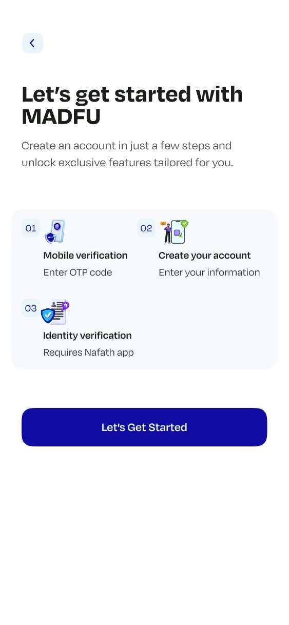 Steps overview screen