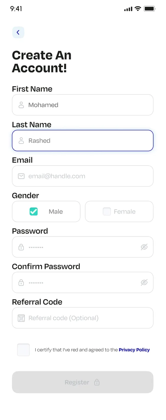 Old overloaded sign-up form