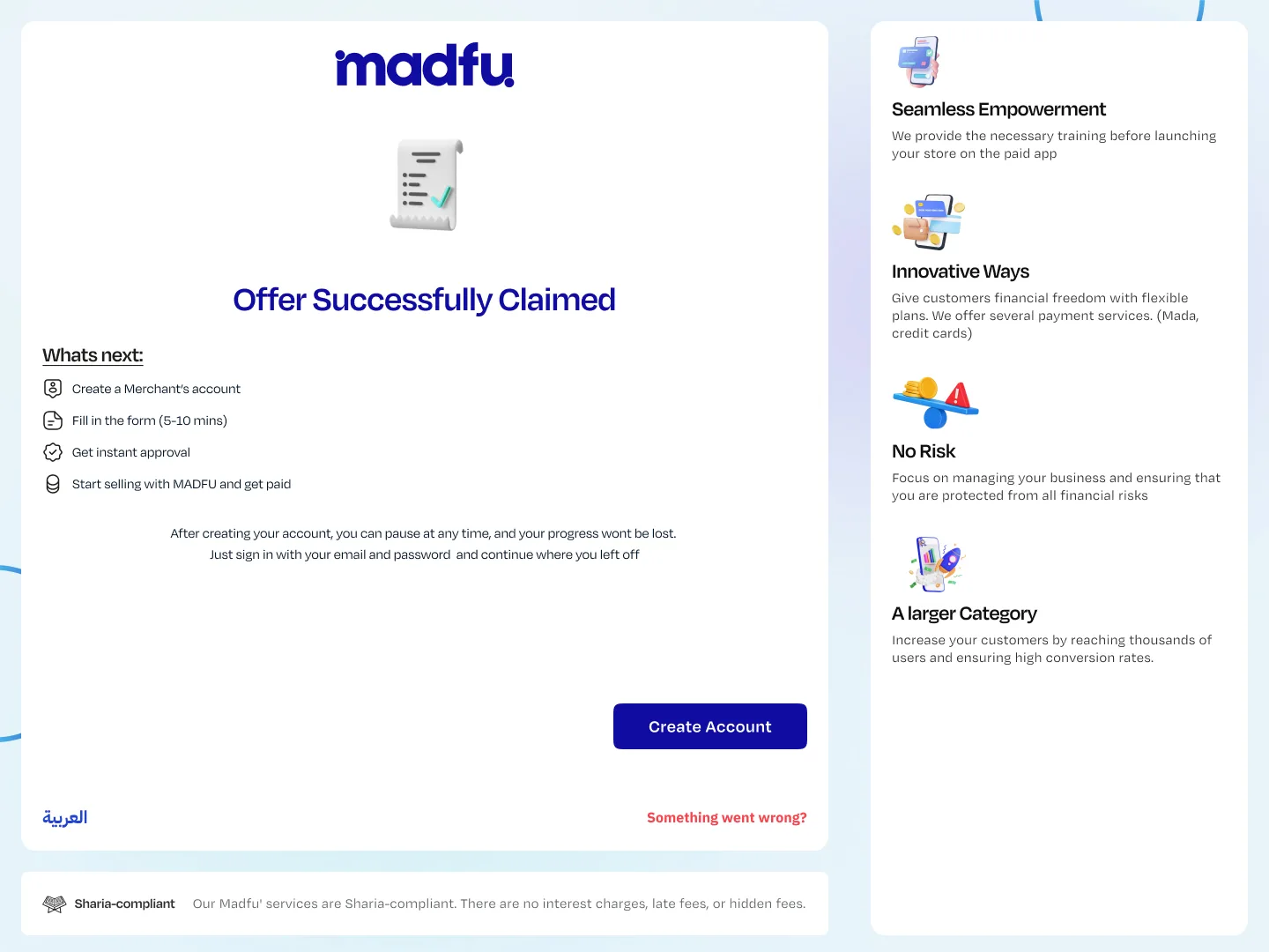 Offer claimed — What's Next
