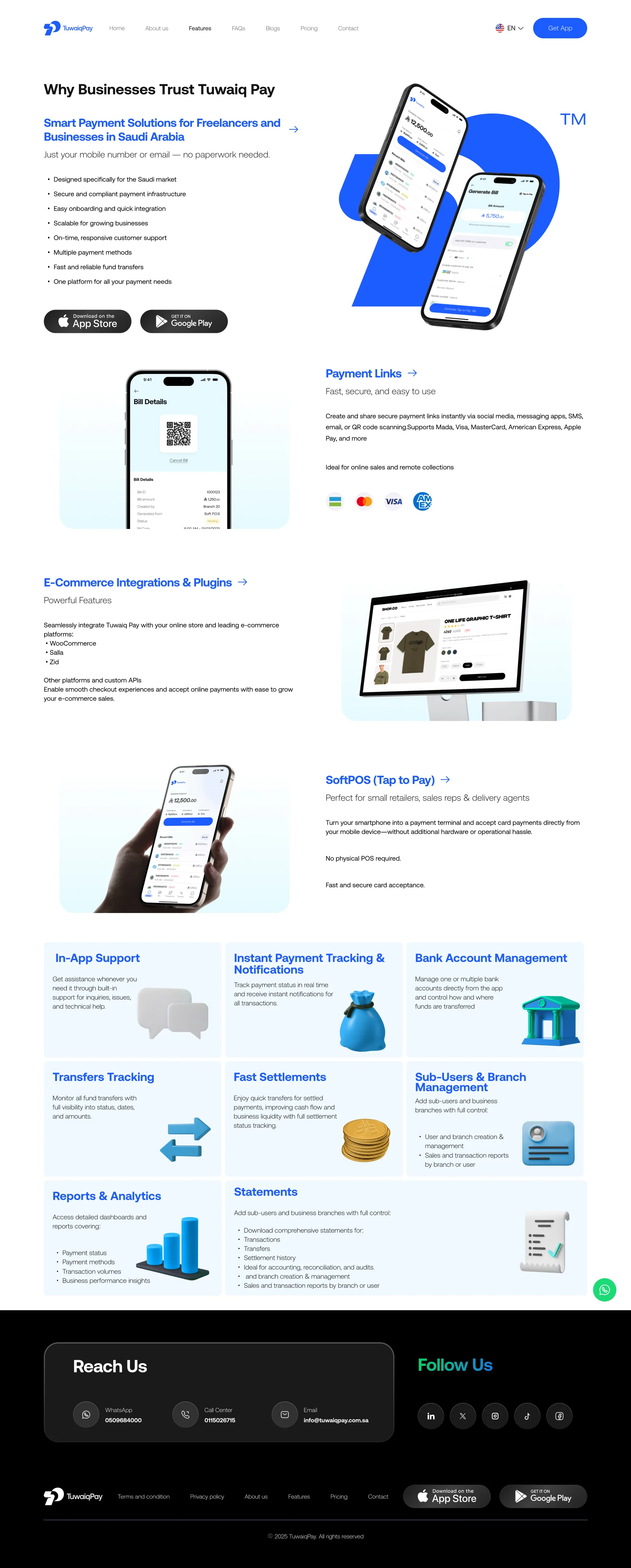 Tuwaiq Pay features page — English