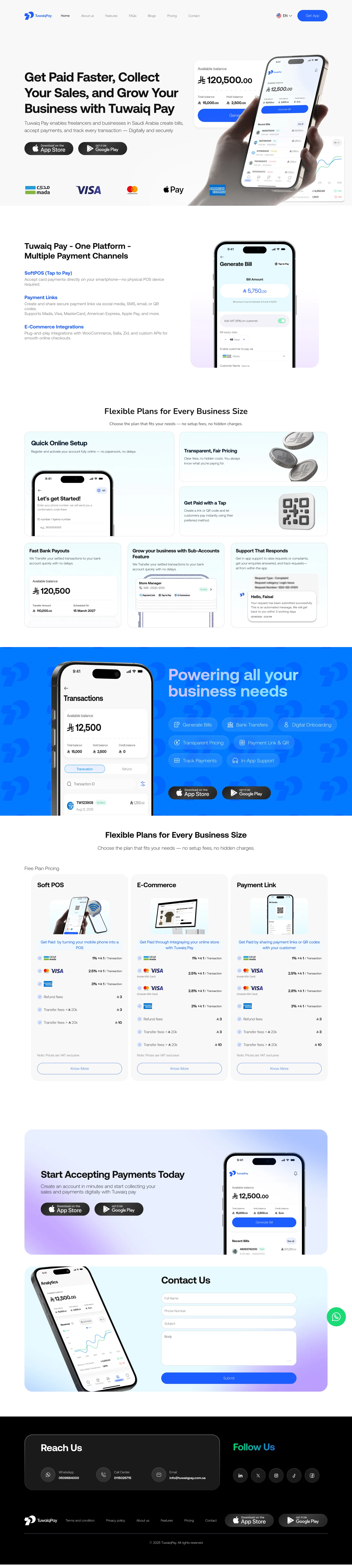 Tuwaiq Pay homepage — English